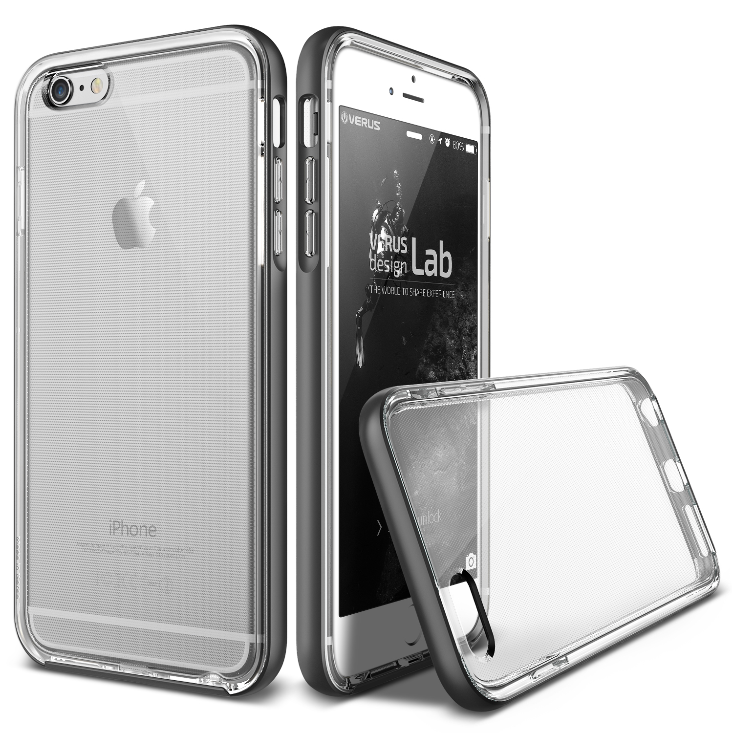 Verus iPhone 6 Plus/6S Plus Crystal Bumper Kılıf Steel Silver Türkiye Official Store