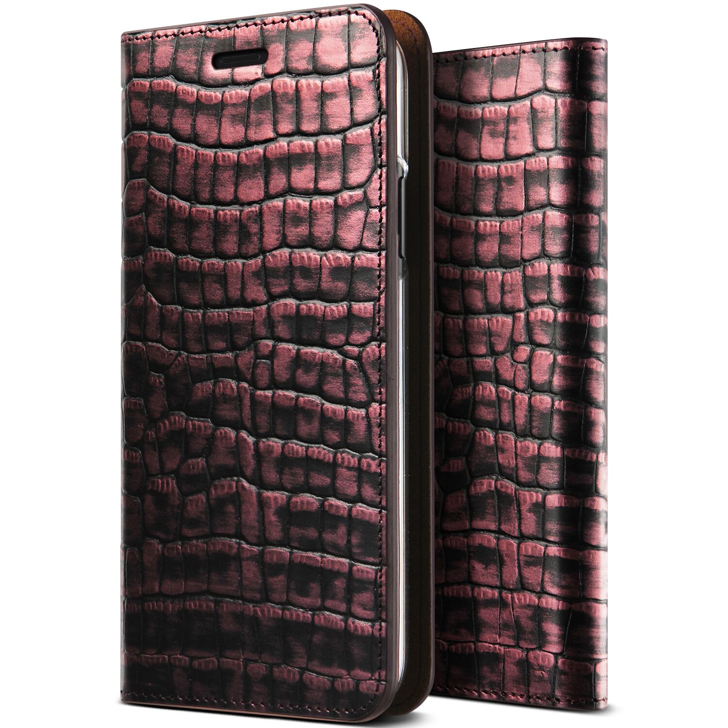 VRS Design iPhone X Genuine Croco Diary Kılıf Rose Pink Türkiye Official Store