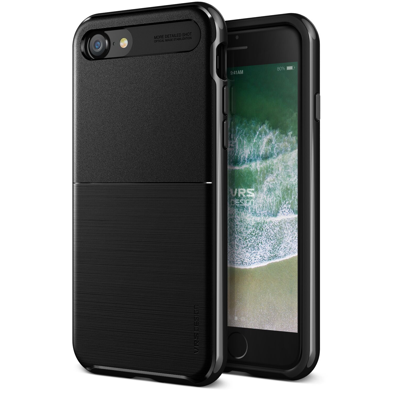VRS Design iPhone 8/7 New High Pro Shield Kılıf Metallic Black Türkiye Official Store | iPhone 8 - iPhone 7 ile Uyumludur.
