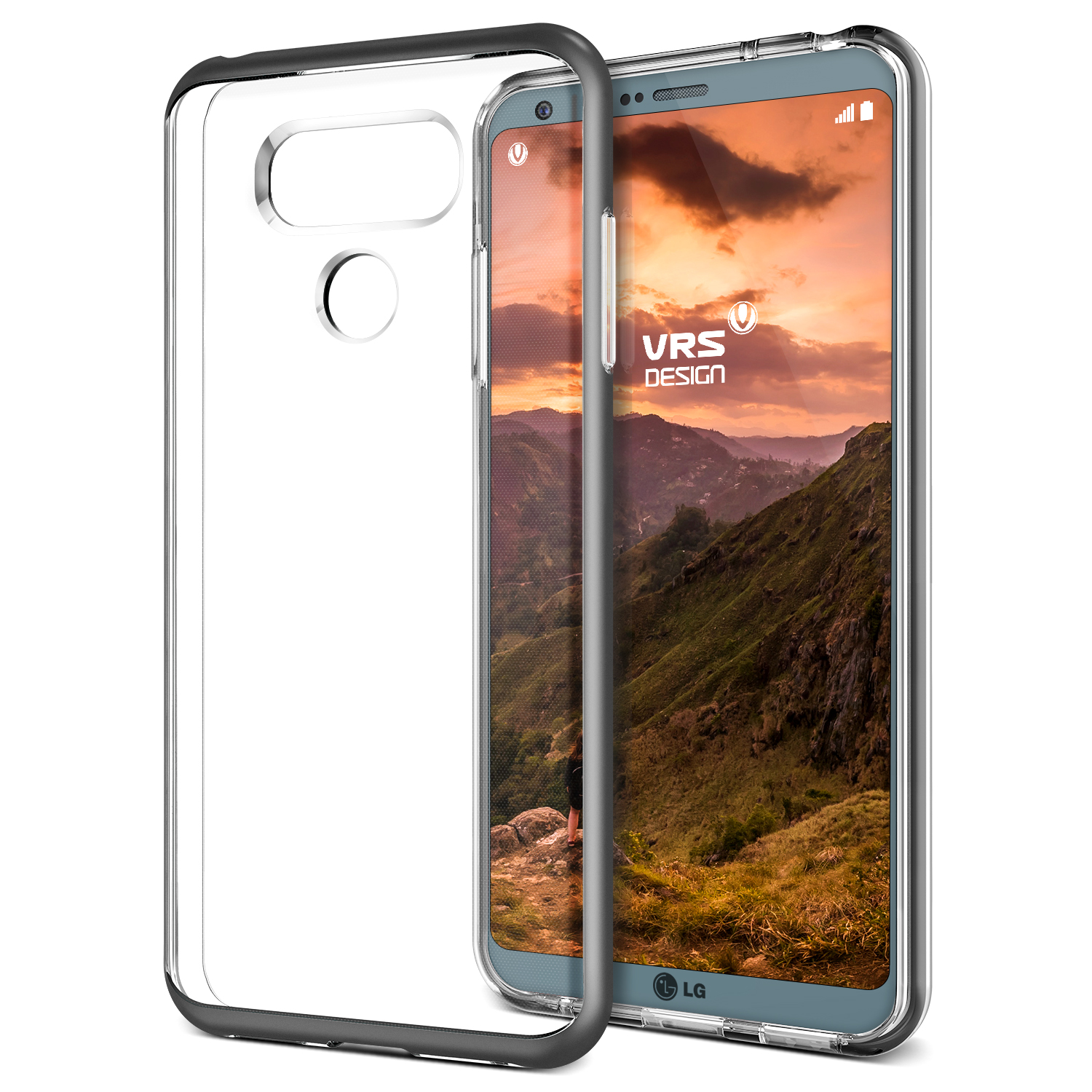 VRS Design LG G6 Crystal Bumper Kılıf Dark Silver Türkiye Official Store